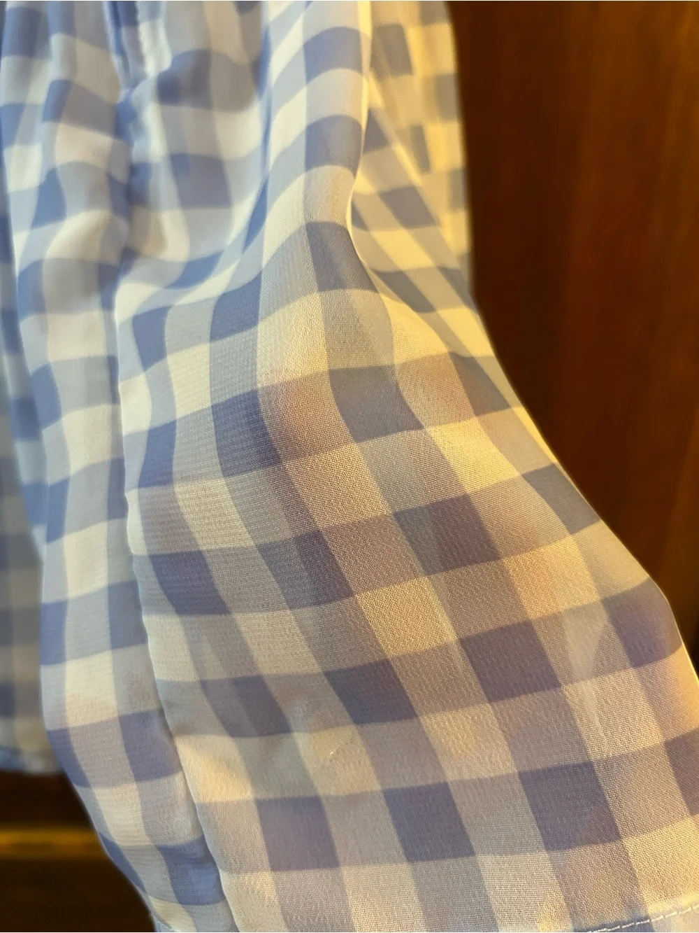 Carter's Light Blue and White Gingham Dress with Waist Tie